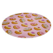 カラフルドーナツ:手描き水色 カッティングボード (角)