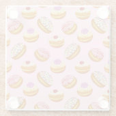 カラフルドーナツ：手描き水色 ガラスコースター (裏面)