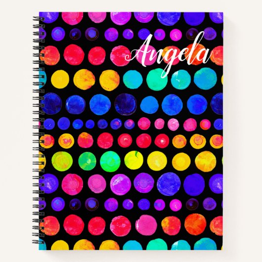 カラフルド絵を描ットのパターン ノートブック (正面)