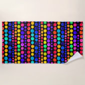 カラフルド絵を描ットのパターン ビーチタオル (正面)