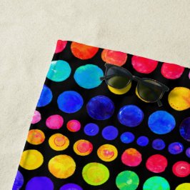 カラフルド絵を描ットのパターン ビーチタオル