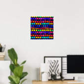 カラフルド絵を描ットのパターン ポスター (ホームオフィス)
