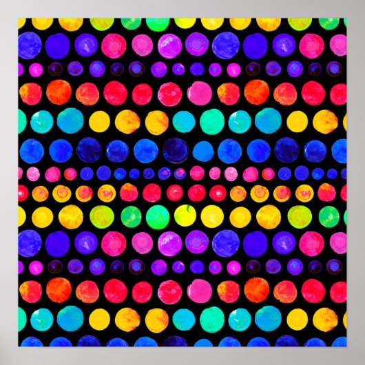 カラフルド絵を描ットのパターン ポスター (正面)