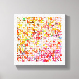 カラフルド色彩の鮮やかットパターン帆布アート作品 キャンバスプリント