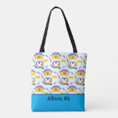 カラフルナースをテーマにしたハートと物 トートバッグ (裏面)