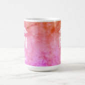 カラフルナースRNピンク水パーソナライズされた色 コーヒーマグカップ (中央)