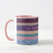 カラフルニットストライプヴィンテージコテージコア マグカップ (左)