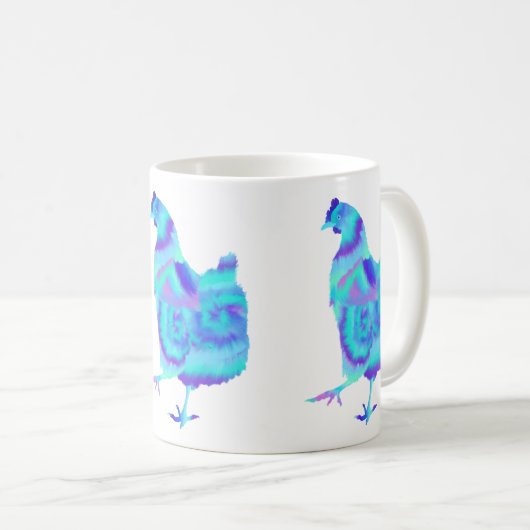 カラフルニワトリかわいい農園絵画動物 コーヒーマグカップ (正面右)