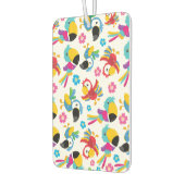 カラフルニンジン、熱帯のニンジン、鳥、花 カーエアーフレッシュナー (左)