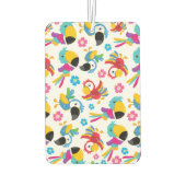 カラフルニンジン、熱帯のニンジン、鳥、花 カーエアーフレッシュナー (裏面)