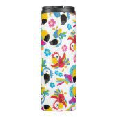 カラフルニンジン、熱帯のニンジン、鳥、花 タンブラー (裏面)