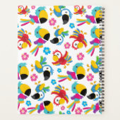 カラフルニンジン、熱帯のニンジン、鳥、花 プランナー手帳 (裏面)