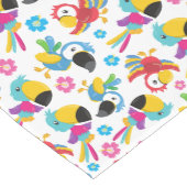 カラフルニンジン、熱帯のニンジン、鳥、花 ミディアムテーブルランナー (コーナー)