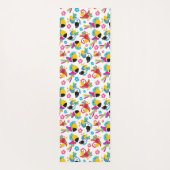 カラフルニンジン、熱帯のニンジン、鳥、花 ヨガマット (裏面)