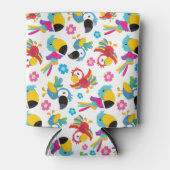 カラフルニンジン、熱帯のニンジン、鳥、花 缶クーラー (正面)