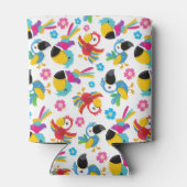 カラフルニンジン、熱帯のニンジン、鳥、花 缶クーラー (裏面)