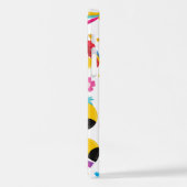 カラフルニンジン、熱帯のニンジン、鳥、花 iPhoneケース (左側面)