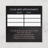 カラフルネイルアート抽象芸術アポイントメント スクエア名刺 (裏面)