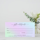 カラフルネイルサロンホログラフィックギフト証書 (スタンド正面)