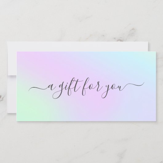 カラフルネイルサロンホログラフィックギフト証書 (裏面)