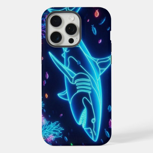 カラフルネオンシャーク iPhoneケース (裏面)
