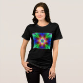 カラフルネオンデイジー トライブレンドTシャツ (正面全面)