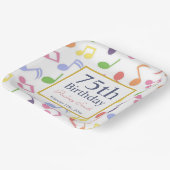 カラフルノートミュージシャン誕生日 ペーパープレート (傾斜あり)