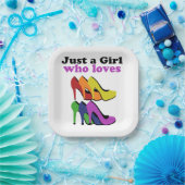 カラフルハイヒール ペーパープレート (パーティー)