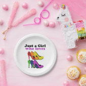 カラフルハイヒール ペーパープレート (パーティー)