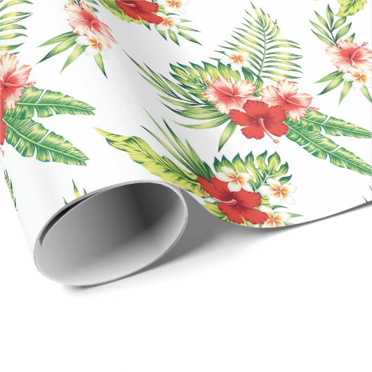 カラフルハイビスカスのパタカスタムーン ラッピングペーパー (ロールコーナー)