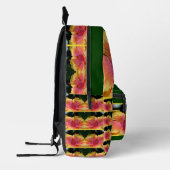 カラフルハイビスカスの花が詰まパーソナライズされたる プリントバックパック (左)