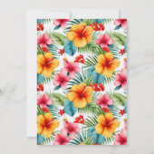 カラフルハイビスカスフローラ引っ越し祝いパーティーパーティー 招待状 (裏面)