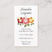 カラフルハイビスカス本好き 名刺 (裏面)