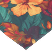 カラフルハイビスカス、イエローオレンジグリーンフローラ テーブルクロス (アングル)