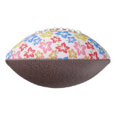 カラフルハイビスカス、花のパターン アメリカンフットボール (回転90)