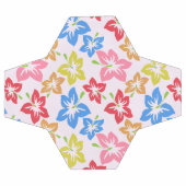 カラフルハイビスカス、花のパターン サッカーボール (フラット)