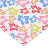 カラフルハイビスカス、花のパターン ショートテーブルランナー (コーナー)