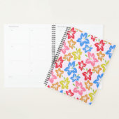 カラフルハイビスカス、花のパターン プランナー手帳 (ディスプレー)