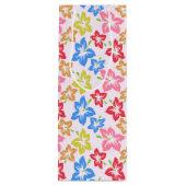 カラフルハイビスカス、花のパターン ワインギフトバッグ (裏面)