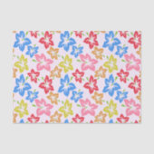 カラフルハイビスカス、花のパターン 薄葉紙 (正面)