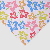 カラフルハイビスカス、花のパターン 薄葉紙 (詳細)