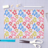 カラフルハイビスカス、花のパターン 薄葉紙 (クラフト)