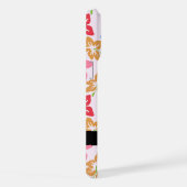 カラフルハイビスカス、花の模様、お名前 iPhoneケース (右側面)