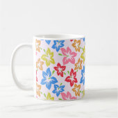 カラフルハイビスカス 花の模様 コーヒーマグカップ (左)