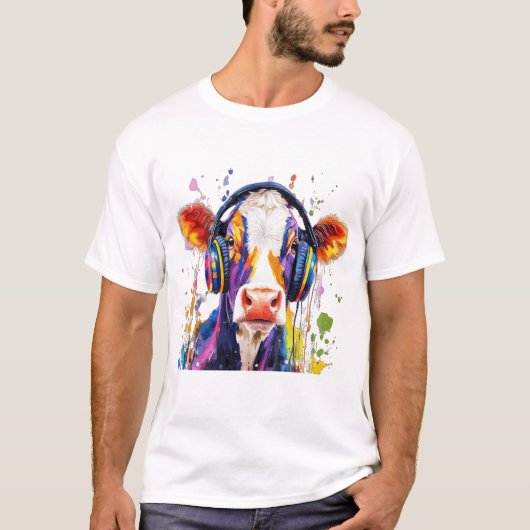 カラフルハイランドカウ Tシャツ (正面)