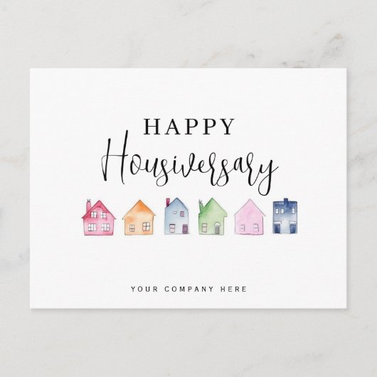 カラフルハウスハッピーハウシヴァリ実在ュエテート ポストカード (正面)