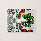 カラフルハクナマタタグラフィティアートプリント ジグソーパズル (横)