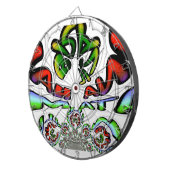 カラフルハクナマタタグラフィティアートプリント ダーツボード (正面右)