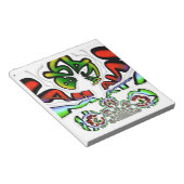 カラフルハクナマタタグラフィティアートプリント ノートパッド (アングル)