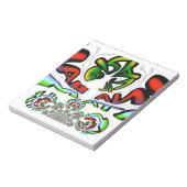 カラフルハクナマタタグラフィティアートプリント ノートパッド (回転)